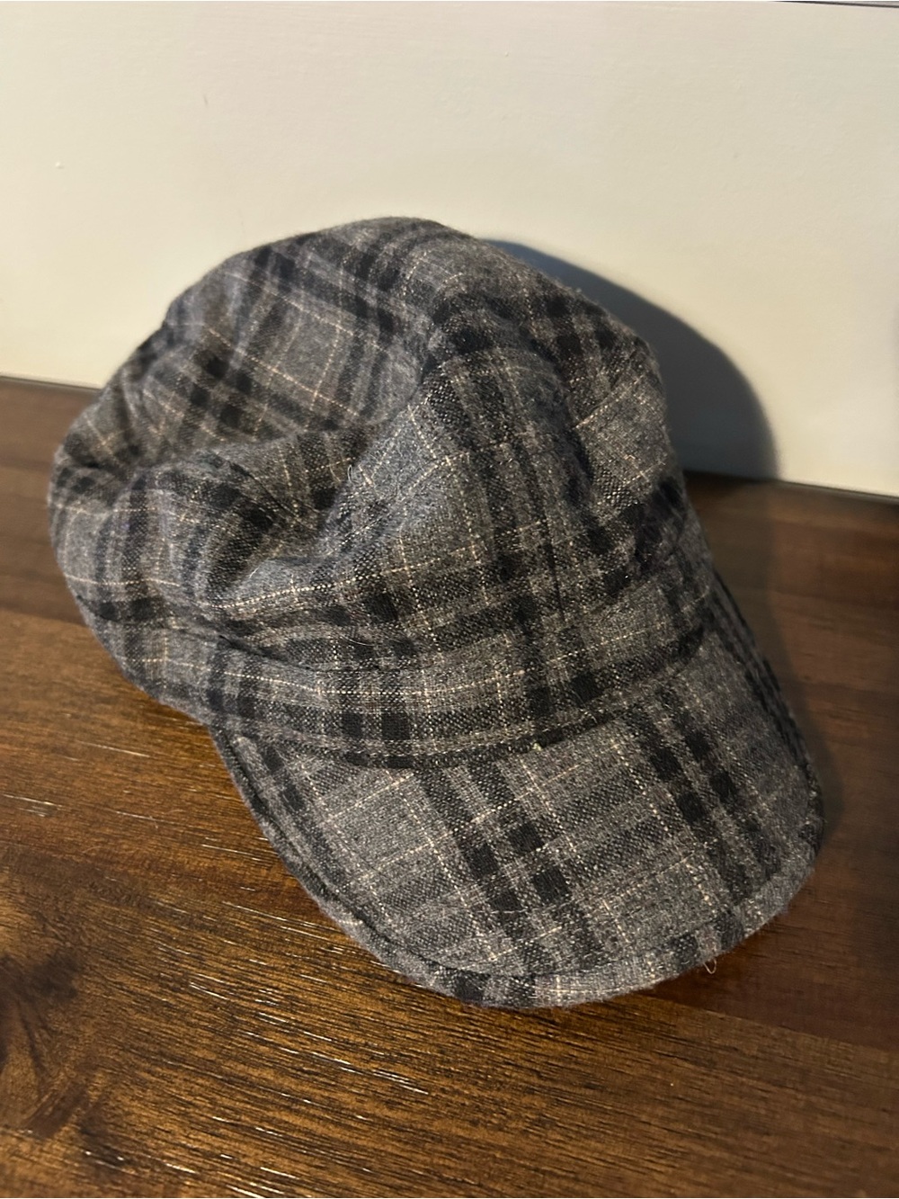 Roots Gray Plaid Wool blend Cap